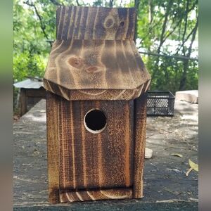 Hand crafted Blue bird house.